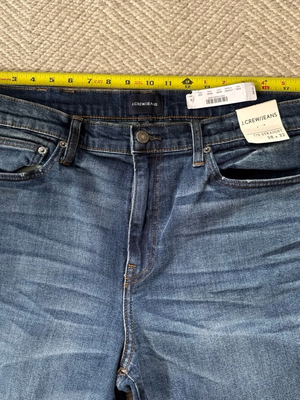 J. Crew 770 Straight Leg Jeans Mens Size 38 x 32